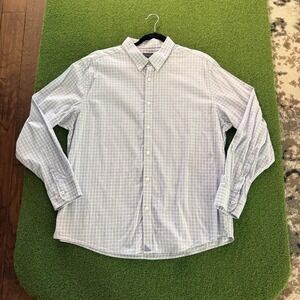 UNTUCKit Shirt Mens 2XL Blue William Hill Regular Fit Long Sleeve Button Front